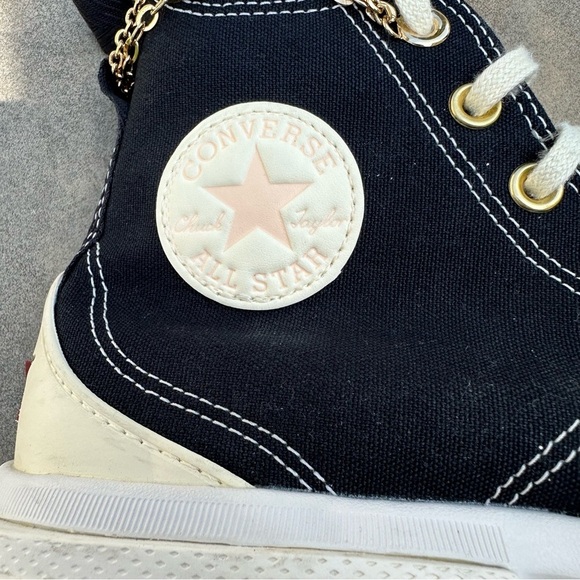 Converse Run Star Legacy CX Platform Gold Chain Heart High Top W 9.5 / M 8 VGUC - Picture 11 of 13